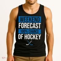 Weekend Forecast Hockey Tank Top thumb 3