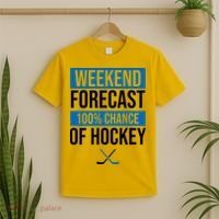 Weekend Forecast Hockey T-Shirt thumb 2