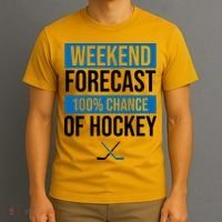 Weekend Forecast Hockey T-Shirt thumb 3