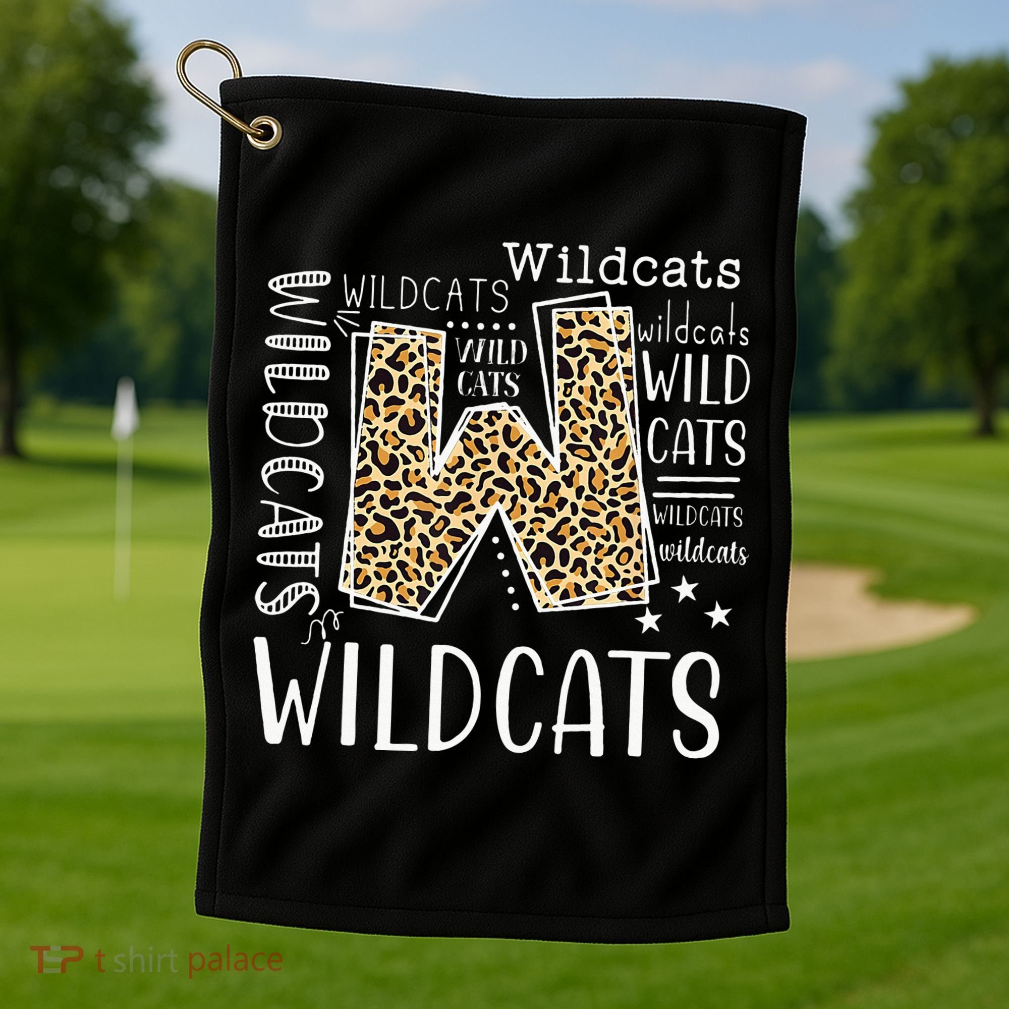 Wildcats Fanatic Hilarious Wildcat Enthusiast Gift Golf Towel