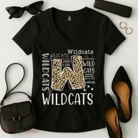 Wildcats Fanatic Hilarious Wildcat Enthusiast Gift Women's V-Neck T-Shirt thumb 2
