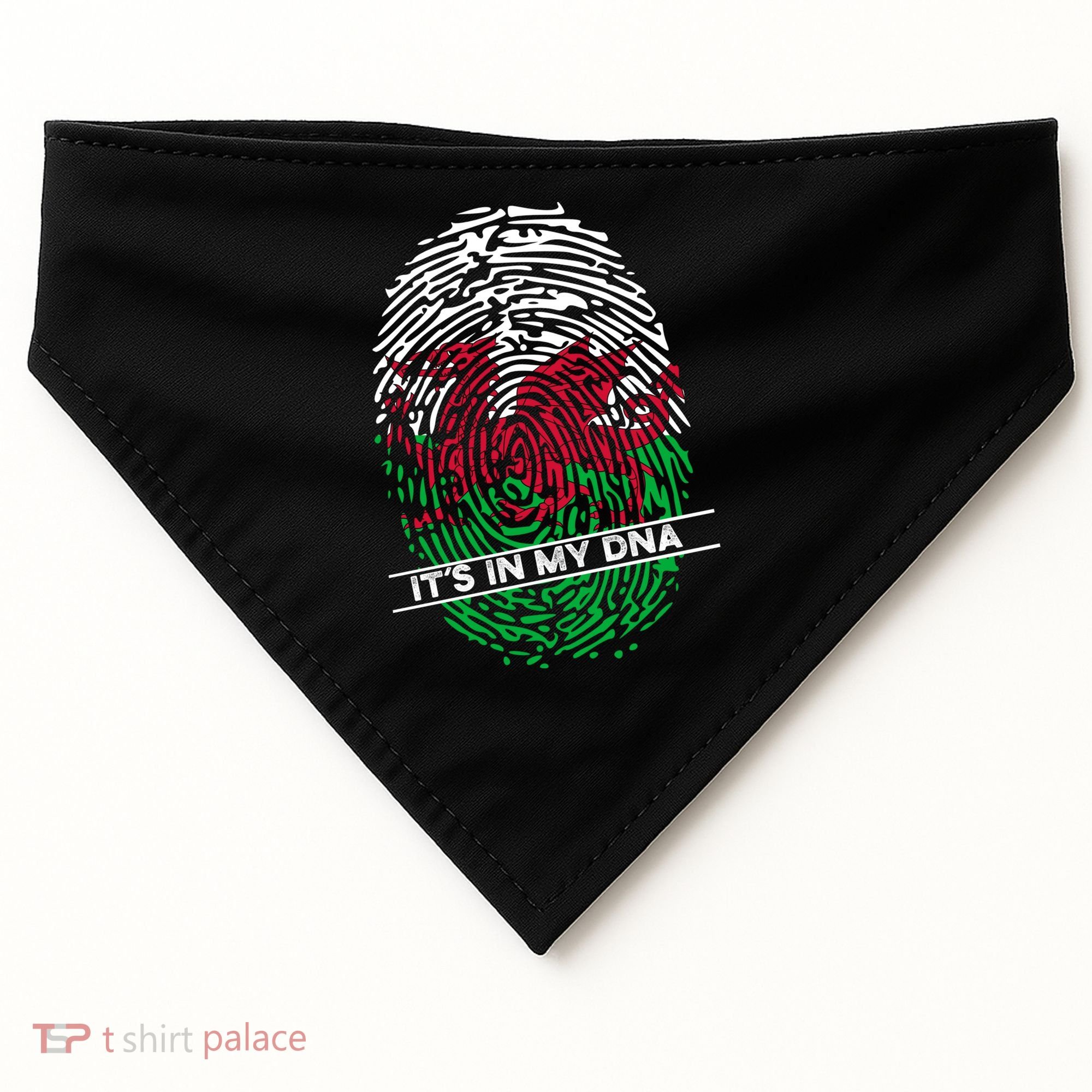 Welsh Flag Its In My Dna Cool Gift USA-Made Doggie Bandana