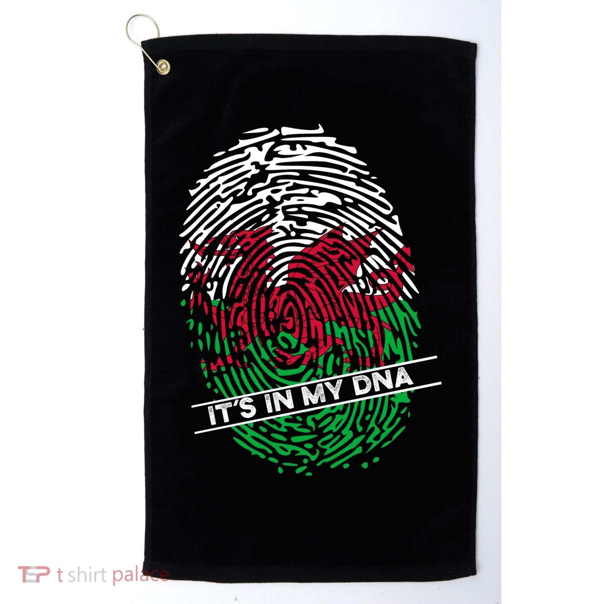 Welsh Flag Its In My Dna Cool Gift Golf Towel