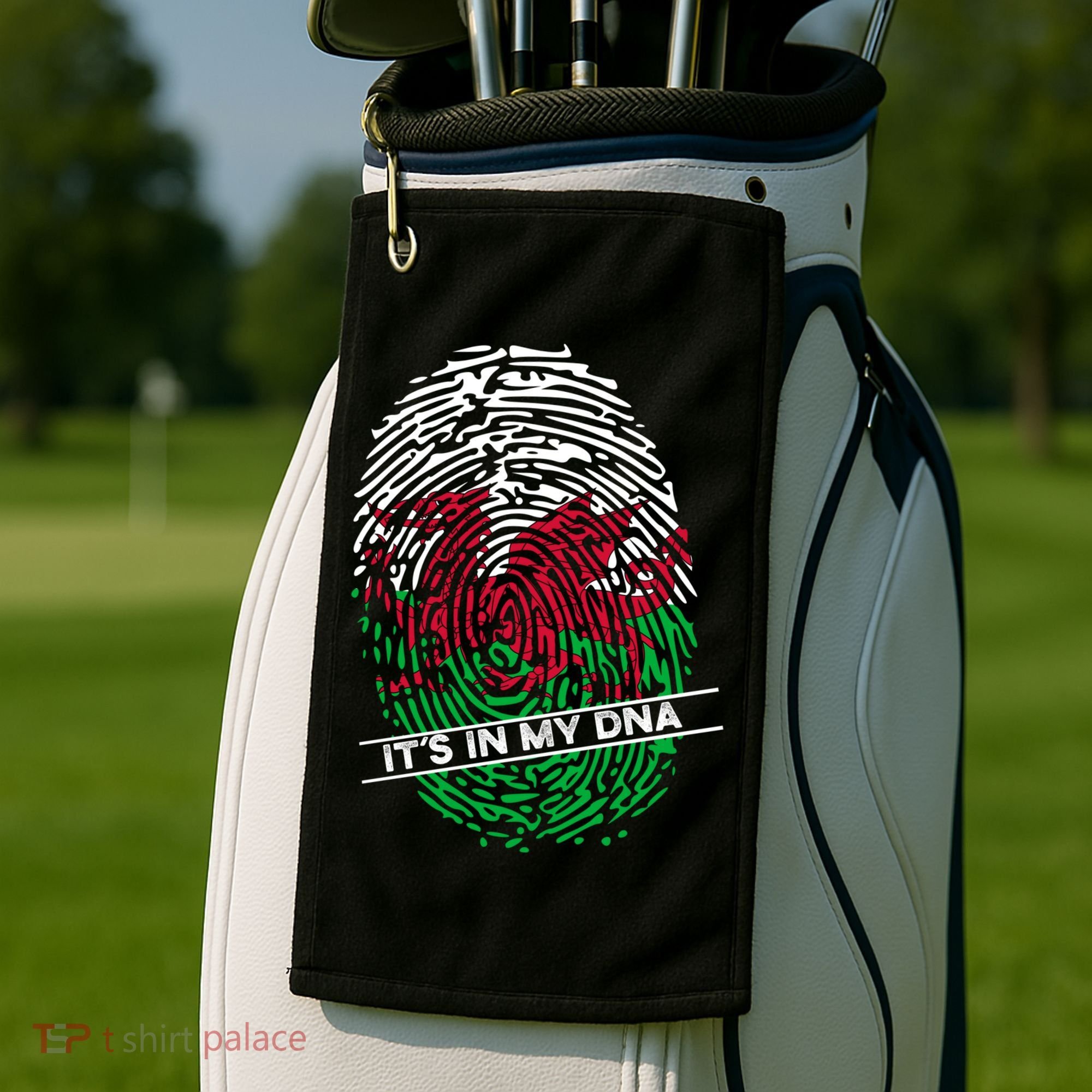 Welsh Flag Its In My Dna Cool Gift Golf Towel