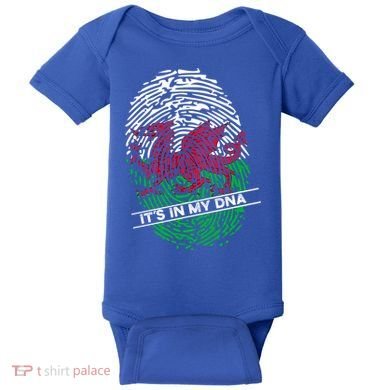Welsh Flag Its In My Dna Cool Gift Baby Bodysuit