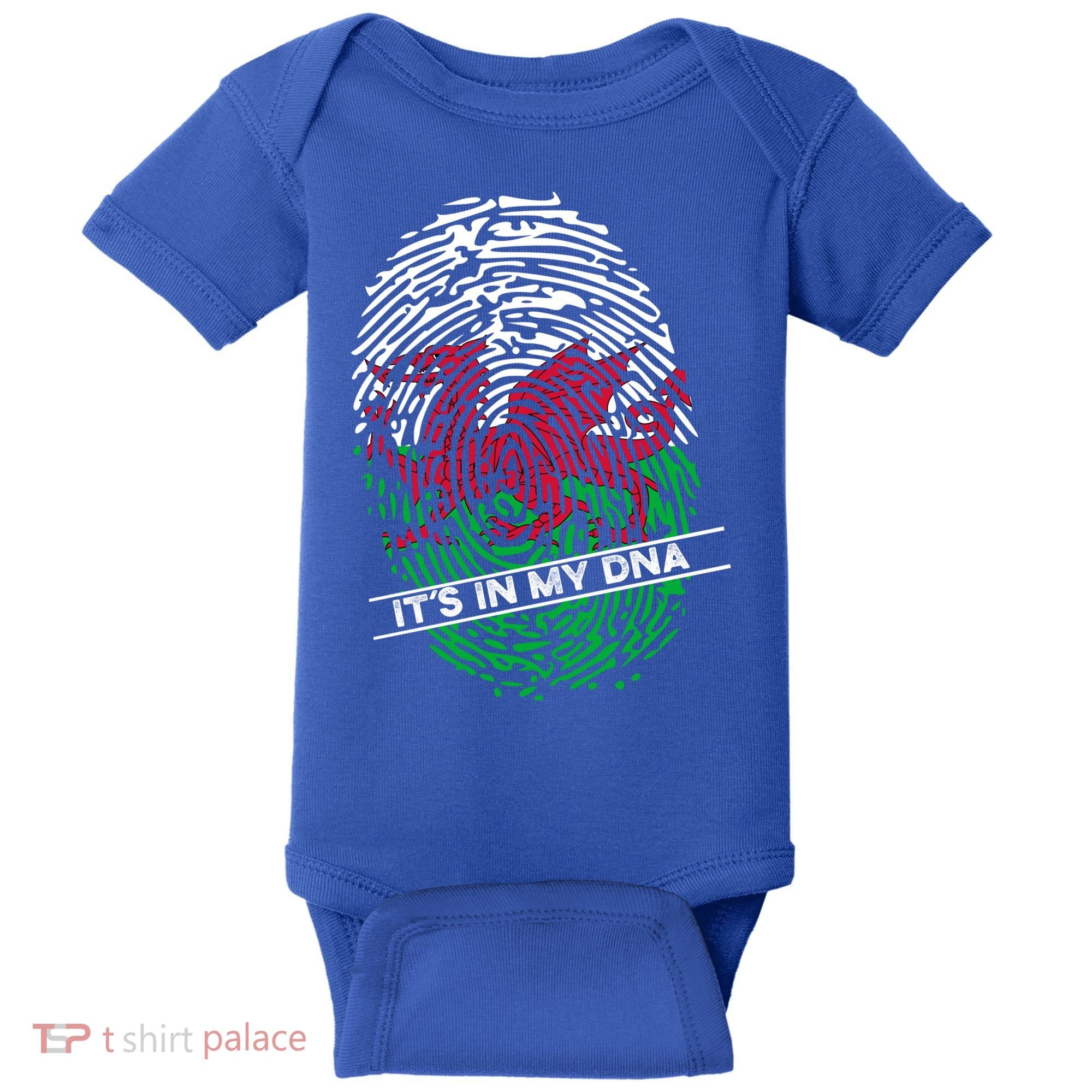 Welsh Flag Its In My Dna Cool Gift Baby Bodysuit