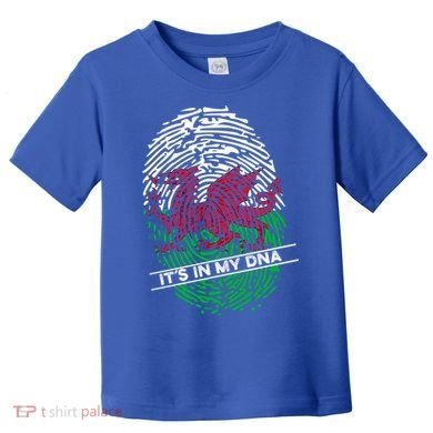 Welsh Flag Its In My Dna Cool Gift Toddler T-Shirt