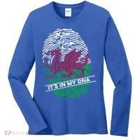 Welsh Flag Its In My Dna Cool Gift Women's Long Sleeve Shirt thumb 0