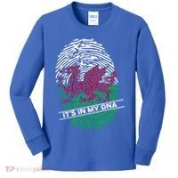 Welsh Flag Its In My Dna Cool Gift Kids Long Sleeve Shirt thumb 0