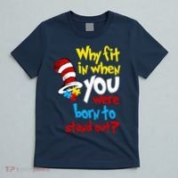 Why Fit In Doctor Teacher Cat In Hat Autism Awareness T-Shirt thumb 5