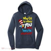 Why Fit In Doctor Teacher Cat In Hat Autism Awareness Women's Hoodie thumb 0