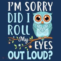 Wo Funny IM Sorry Did I Roll My Eyes Out Loud Sarcastic Humor Pom Pom 12in Knit Beanie thumb 2