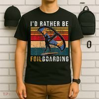 Wing Foiling I I'd Rather Be Foilboarding T-Shirt thumb 6