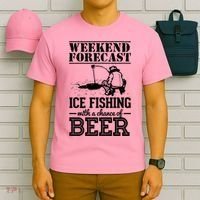 Weekend Forecast Ice Fishing With A Chance Of Beer T-Shirt thumb 6