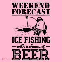 Weekend Forecast Ice Fishing With A Chance Of Beer Mousepad thumb 1