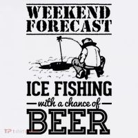 Weekend Forecast Ice Fishing With A Chance Of Beer Tank Top thumb 6