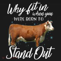 Why Fit In When You Were Born To Stand Out Hereford Cattle Polo thumb 3