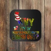 Why Fit In When You Were Born To Stand Out Autism Awareness Coaster thumb 0