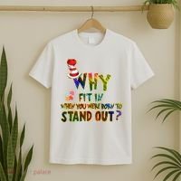 Why Fit In When You Were Born To Stand Out Autism Awareness T-Shirt thumb 2