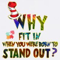 Why Fit In When You Were Born To Stand Out Autism Awareness T-Shirt thumb 7