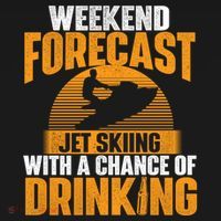 Weekend Forecast Jet Skiing Jet Ski Lover Vacation Funny Gift Doggie Tank thumb 4