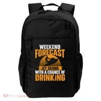 Weekend Forecast Jet Skiing Jet Ski Lover Vacation Funny Gift Backpack thumb 0