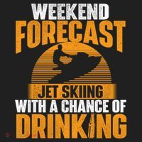 Weekend Forecast Jet Skiing Jet Ski Lover Vacation Funny Gift Beanie thumb 2