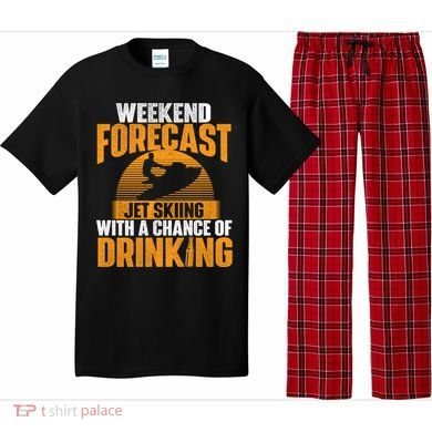 Weekend Forecast Jet Skiing Jet Ski Lover Vacation Funny Gift Pajama Set
