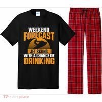Weekend Forecast Jet Skiing Jet Ski Lover Vacation Funny Gift Pajama Set thumb 0