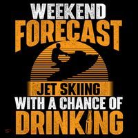 Weekend Forecast Jet Skiing Jet Ski Lover Vacation Funny Gift Women's Hoodie thumb 2