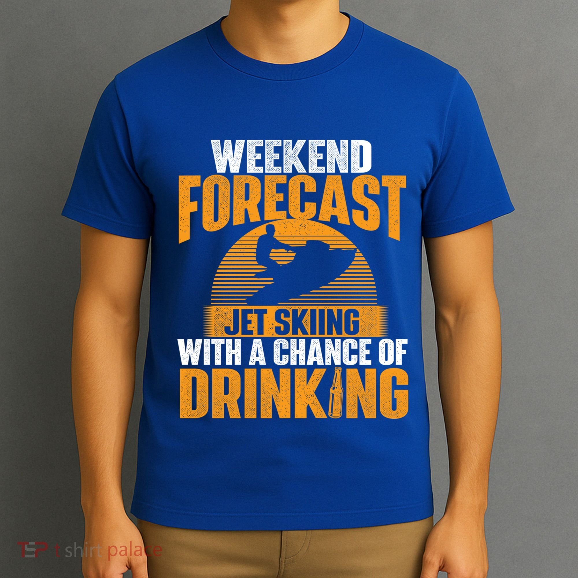 Weekend Forecast Jet Skiing Jet Ski Lover Vacation Funny Gift T-Shirt