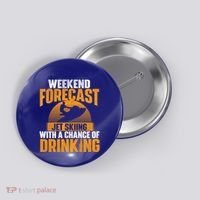 Weekend Forecast Jet Skiing Jet Ski Lover Vacation Funny Gift Button thumb 0
