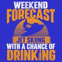 Weekend Forecast Jet Skiing Jet Ski Lover Vacation Funny Gift Coaster thumb 2