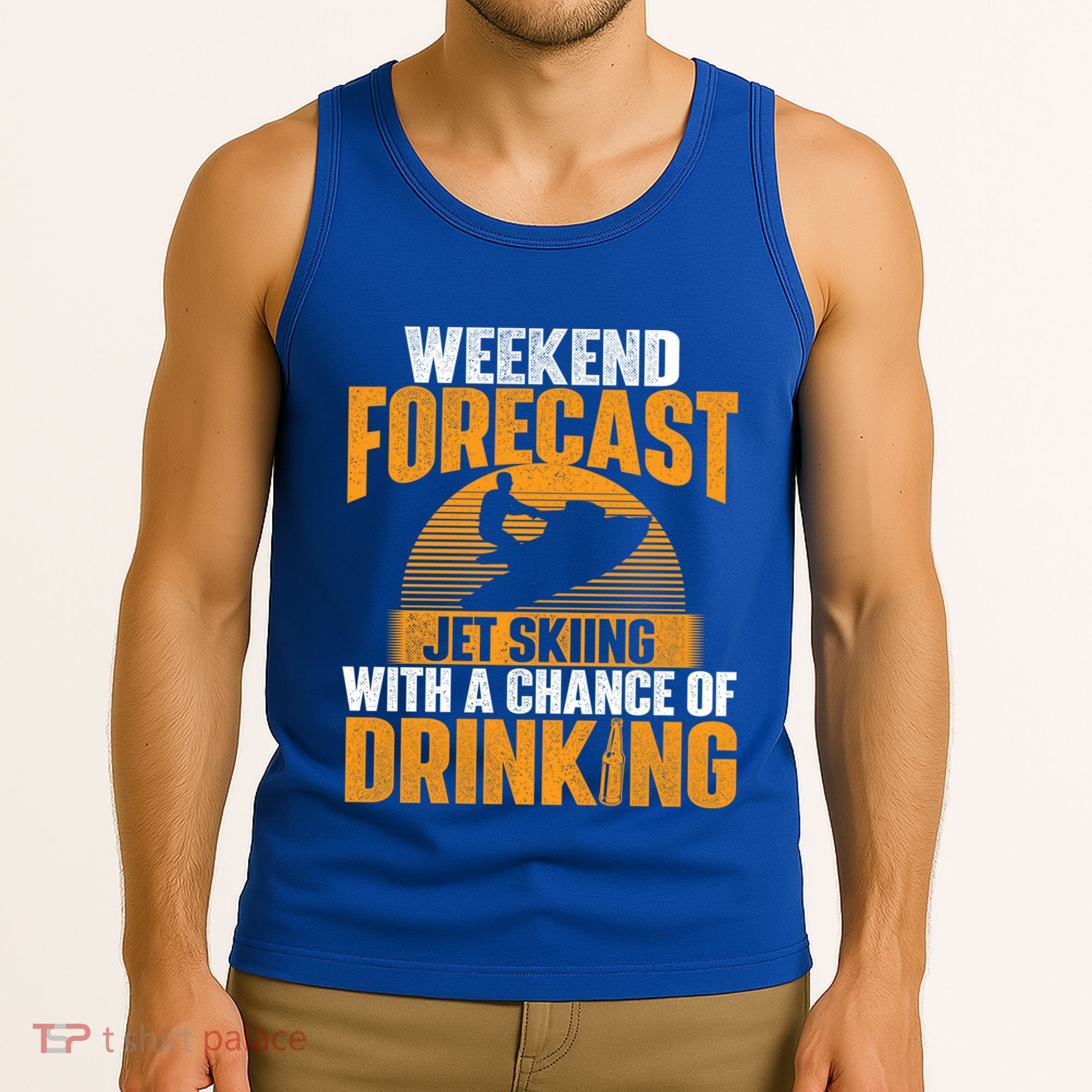 Weekend Forecast Jet Skiing Jet Ski Lover Vacation Funny Gift Tank Top