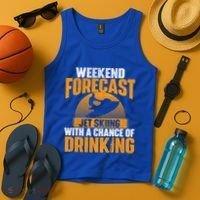 Weekend Forecast Jet Skiing Jet Ski Lover Vacation Funny Gift Tank Top thumb 4