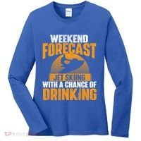 Weekend Forecast Jet Skiing Jet Ski Lover Vacation Funny Gift Women's Long Sleeve Shirt thumb 0