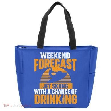 Weekend Forecast Jet Skiing Jet Ski Lover Vacation Funny Gift Tote Bag