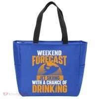 Weekend Forecast Jet Skiing Jet Ski Lover Vacation Funny Gift Tote Bag thumb 0