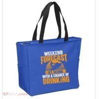 Weekend Forecast Jet Skiing Jet Ski Lover Vacation Funny Gift Tote Bag thumb 2
