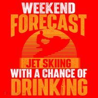 Weekend Forecast Jet Skiing Jet Ski Lover Vacation Funny Gift Santa Hat thumb 1