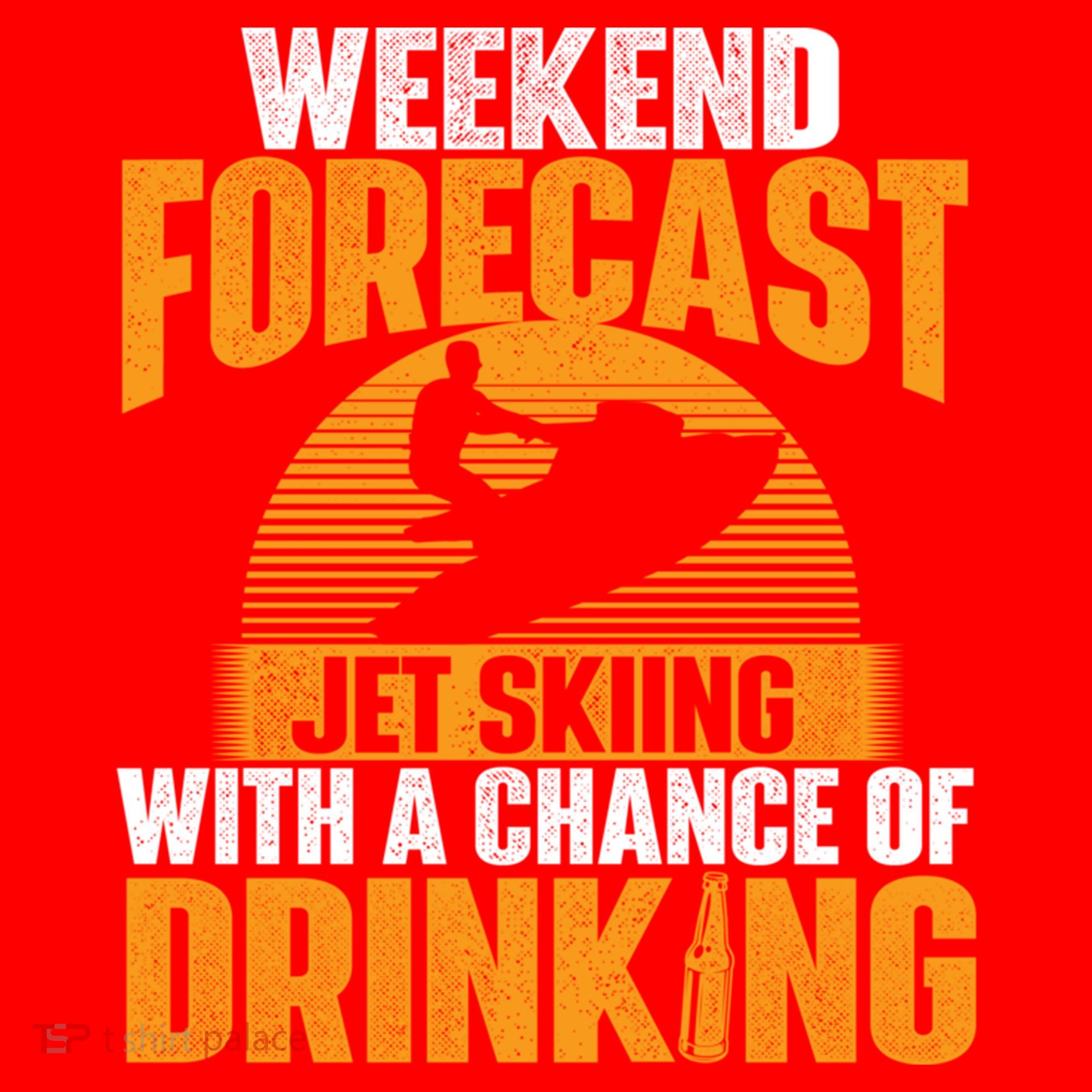 Weekend Forecast Jet Skiing Jet Ski Lover Vacation Funny Gift Santa Hat