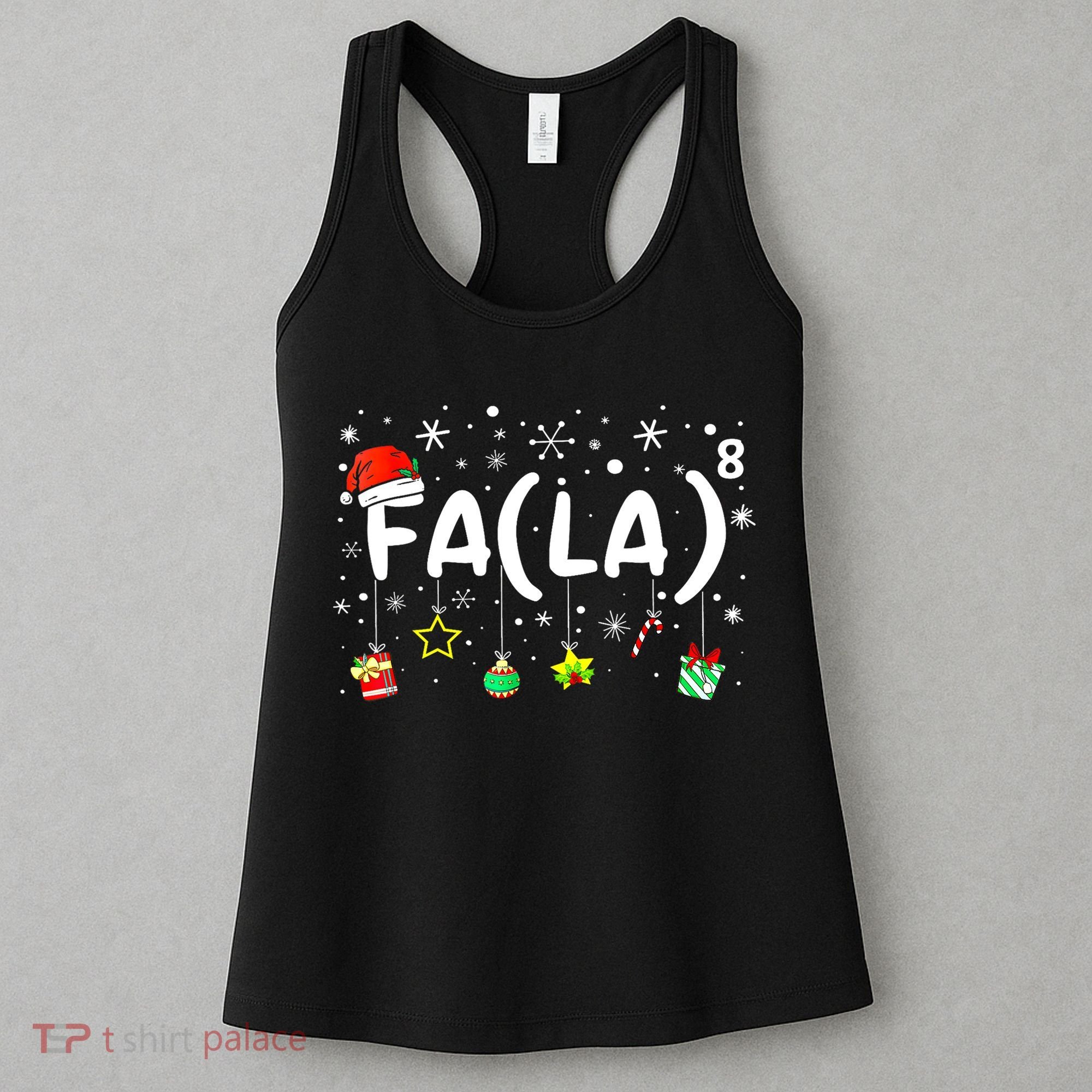 Women Fa (La)8 Funny Christmas Santa Fa La Math Teacher Gift Women's Tank Top