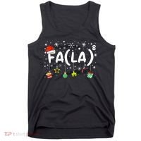 Women Fa (La)8 Funny Christmas Santa Fa La Math Teacher Gift Tank Top thumb 0