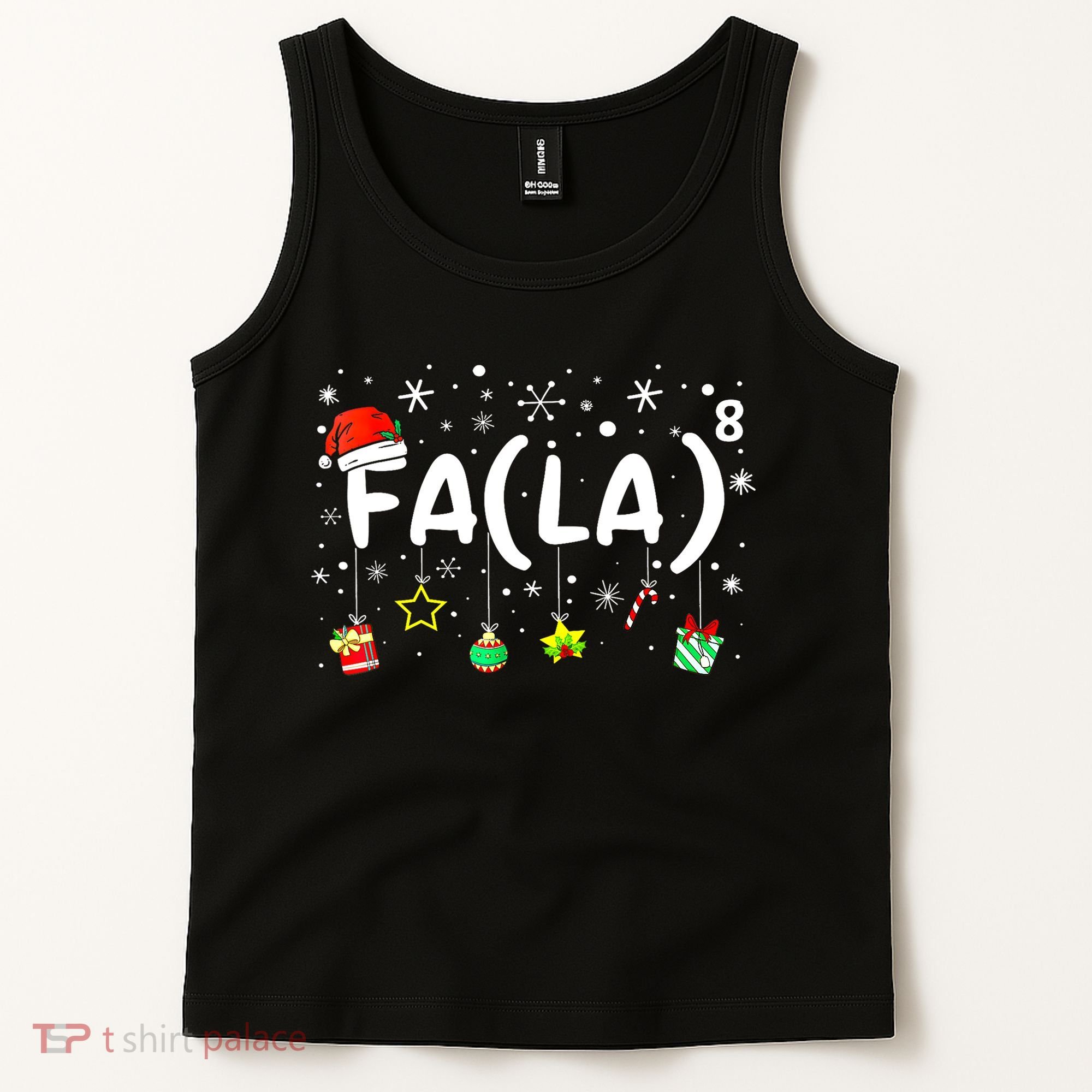 Women Fa (La)8 Funny Christmas Santa Fa La Math Teacher Gift Tank Top
