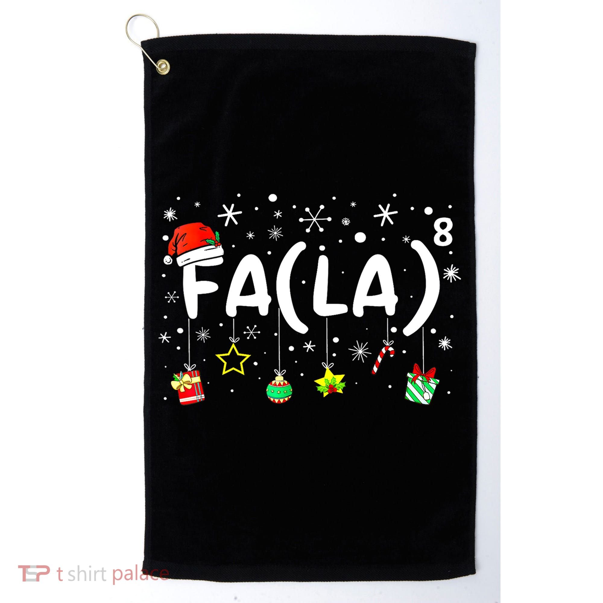 Women Fa (La)8 Funny Christmas Santa Fa La Math Teacher Gift Golf Towel
