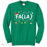 Women Fa (La)8 Funny Christmas Santa Fa La Math Teacher Gift Sweatshirt thumb 0