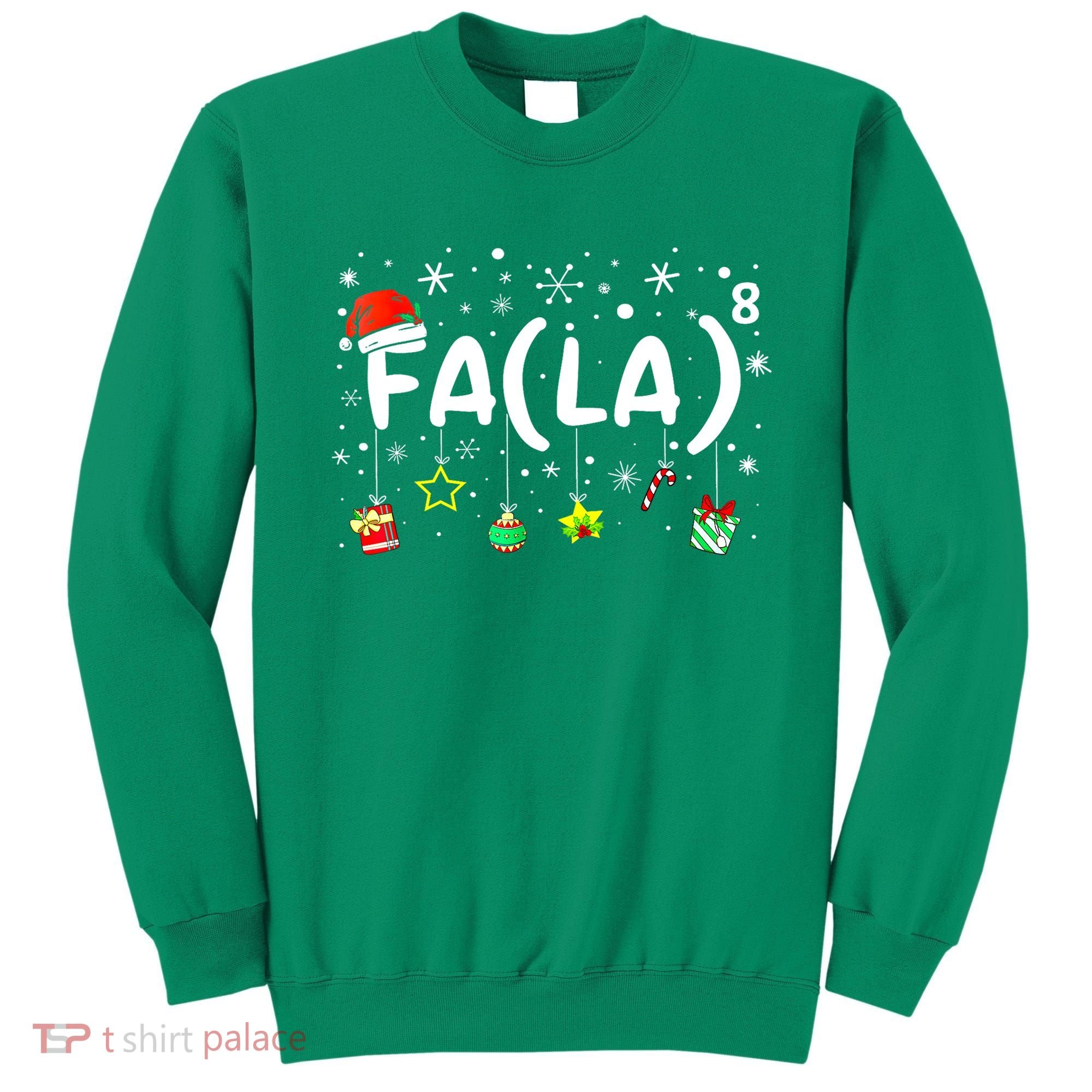 Women Fa (La)8 Funny Christmas Santa Fa La Math Teacher Gift Sweatshirt