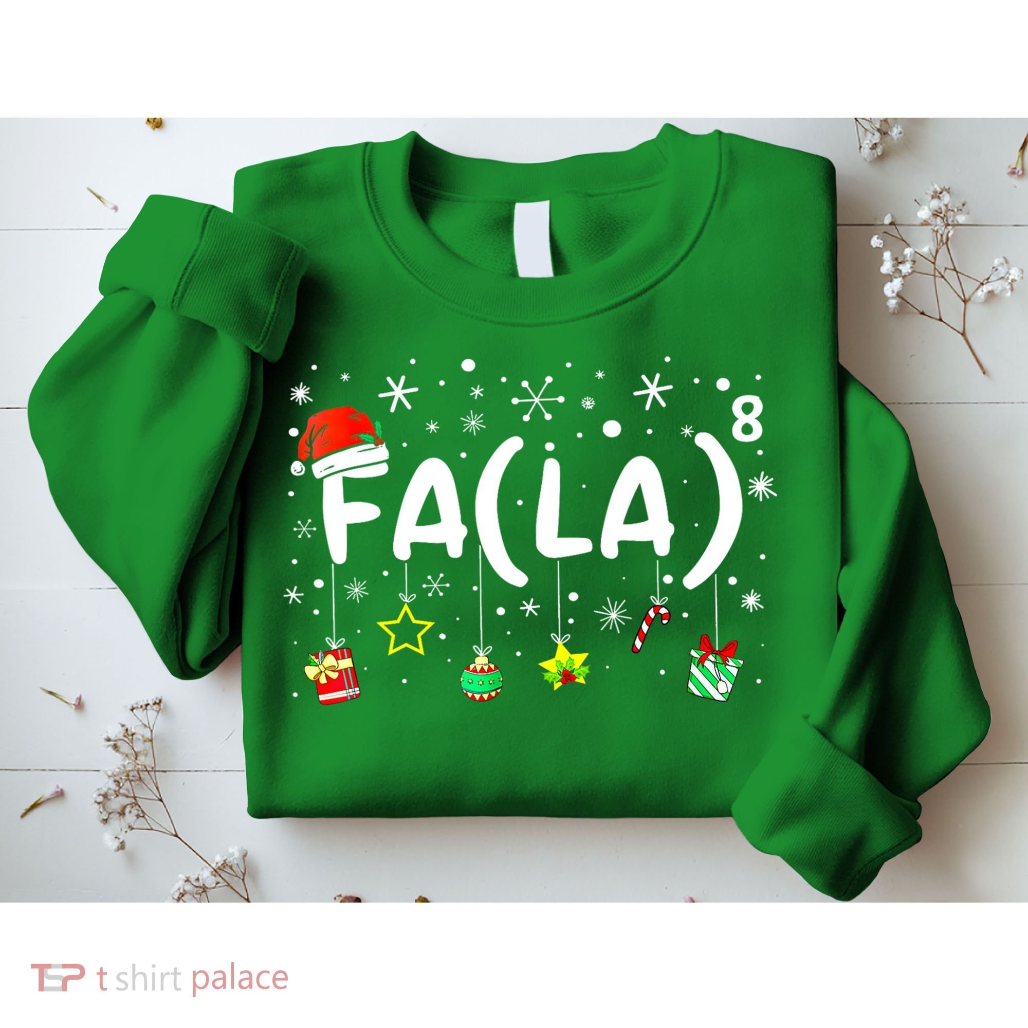 Women Fa (La)8 Funny Christmas Santa Fa La Math Teacher Gift Sweatshirt