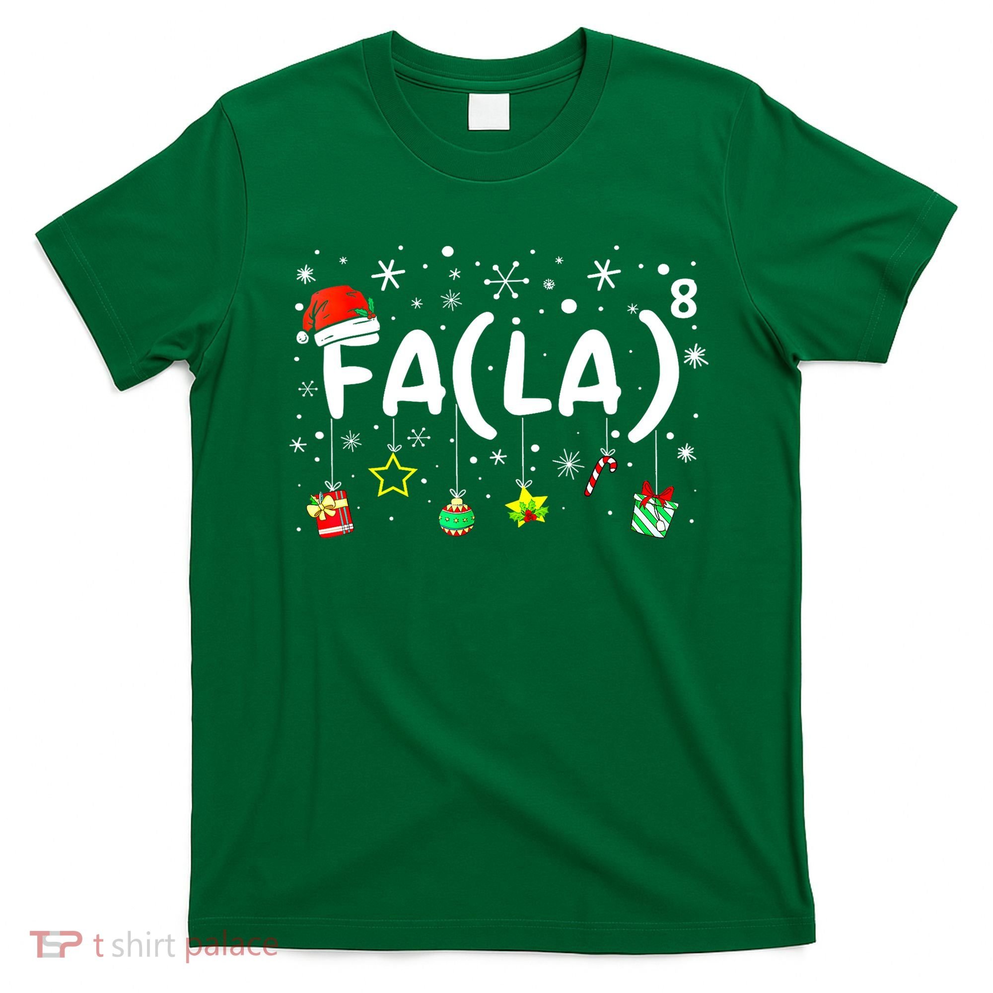 Women Fa (La)8 Funny Christmas Santa Fa La Math Teacher Gift T-Shirt
