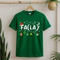 Women Fa (La)8 Funny Christmas Santa Fa La Math Teacher Gift T-Shirt thumb 2